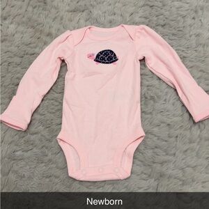 Carter's Pink Long Sleeve Turtle Bodysuit